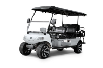 White Evolution Carrier 6 Plus Limo Golf Cart2